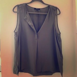 Madewell Gray Silk Blouse